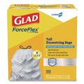 Trash Bags | Glad 70427 ForceFlex 13 Gallon 0.72 mil 23.75 in. x 24.88 in. Tall Kitchen Drawstring Trash Bags - Gray (100/Carton) image number 0
