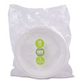  | Eco-Products EP-P013 9 in. Renewable Sugarcane Plates - Natural White (10 Packs/Carton) image number 2