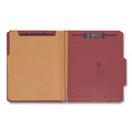 File Folders | Smead 14031 6-Section Pressboard Top Tab Classification Folders with 6 SafeSHIELD Fasteners - Letter Size/Bright Red (10/Box) image number 1