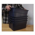 Cleaning Carts | Rubbermaid RMRT030003 10.63 in. x 15.69 in. x 7 in. 3 gal. Roughneck Storage Box - Dark Indigo Metallic image number 3