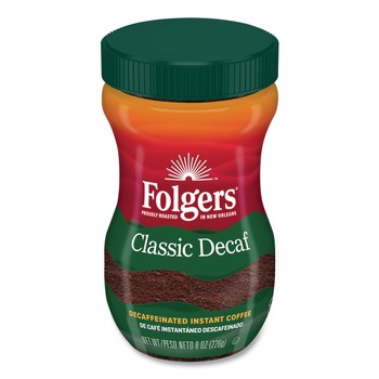FOOD AND SNACKS | Folgers 2550020630 8 oz. Classic Decaf Instant Coffee Crystals