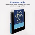 Back to School Sale | Avery 19650 11 in. x 8.5 in. 3 Rings 1.5 in. Capacity Showcase Economy View Binders with Slant Rings - Black image number 6