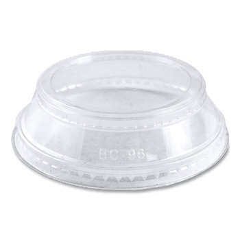 World Centric CPLCS12SH Plastic Dome Lid PLA Clear Cold Cup Lids Fits 9 oz to 24 oz Parfait Cups - Clear (1000/Carton)