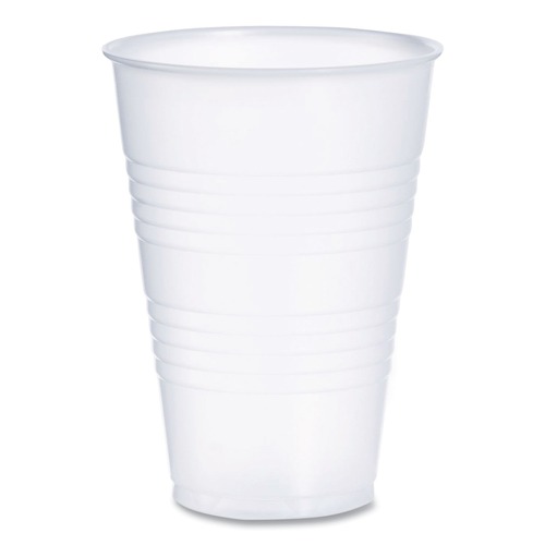  | Dart Y14 14 oz. High-Impact Polystyrene Cold Cups - Translucent (1000/Carton) image number 0