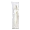 Cutlery | Boardwalk BWKFORKMWPPIW 5.51 in. Mediumweight Wrapped Polypropylene Fork Cutlery - White (1000/Carton) image number 2