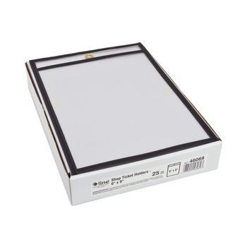 REPORT COVERS AND POCKET FOLDERS | C-Line 46069 50 Sheets 6 in. x 9 in. Shop Ticket Holders Stitched - Clear (25/Box)