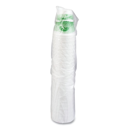  | Dart 12J16H 12 oz. Horizon Hot/Cold Foam Drinking Cups - Green/White (1000/Carton) image number 0