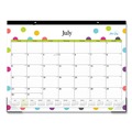 Bulletin Boards | Blue Sky 105496 22 in. x 17 in. 12-Month (Jul 2025-Jun 2026) Teacher Dots Academic Desk Pad - Black Binding/Clear Corners image number 0