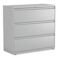 Office Filing Cabinets & Shelves | Alera 25506 42 in. x 18.63 in. x 40.25 in. 3 Legal/Letter/A4/A5 Size Lateral File Drawers - Light Gray image number 0