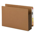 File Folders | Smead 74681 3.5 in. Expansion Legal Size Fully Lined 6.5 in. High Gussets Drop-Front End Tab File Pockets - Redrope/Brown (10/Box) image number 1