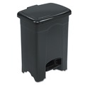 Trash & Waste Bins | Safco 9710BL 4 Gallon Plastic Plastic Step-On Receptacle - Black image number 1