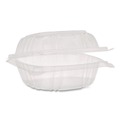 Food Trays, Containers, and Lids | Pactiv Corp. YCI820500000 SENSATION SmartLock 5.24 in. x 5.25 in. x 2.57 in. Plastic Hinged Lid Container - Clear (375/Carton) image number 0