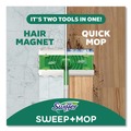 Mops | Swiffer 80810204 Sweep and Mop 12.4 in. x 2.95 in. 2-in-1 Dry/Wet Floor Mopping and Sweeping Kit - Silver Plastic Handle (6/Carton) image number 6