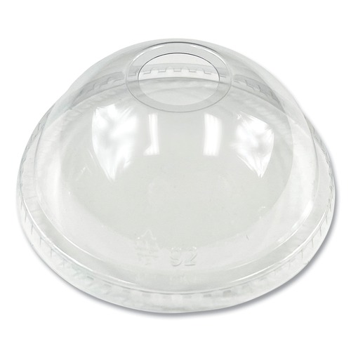 Cups and Lids | Boardwalk BWKPET912DOME PET Cold Cup Dome Lids Fits 9 oz. Squat and 12 oz. Cups - Clear (1000/Carton) image number 0