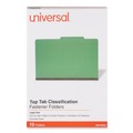 Back to School Sale | Universal UNV10312 Six-Section Pressboard Classification Folders - Legal, Emerald Green (10/Box) image number 1
