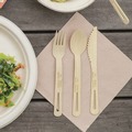 Cutlery | World Centric FO-BB-67 6.7 in. Bamboo Cutlery Fork - Natural (2000/Carton) image number 1
