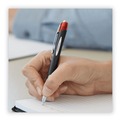 Pens | uni-ball 73834 Jetstream 1 mm Retractable Hybrid Gel Pen - Red Ink/Black/Silver/Red Barrel/Bold (1-Dozen) image number 7