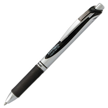 Pentel BL77-A 0.7 mm EnerGel RTX Gel Pen - Medium/Black Ink/Black/Gray Barrel