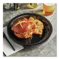 Food Trays, Containers, and Lids | Chinet 81411 8 in. x 11 in. Heavyweight Plastic Platters - Black (250/Carton) image number 3