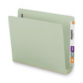 File Folders | Smead 34725 3 in. Expansion End Tab Pressboard Classification Folders with 2 SafeSHIELD Coated Fasteners - Letter Size/Gray-Green (25/Box) image number 1