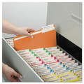 File Folders | Smead 11943 1/3-Cut Tabs Assorted Letter Size 0.75 in. Expansion Colored File Folders - Assorted: Blue/Green/Orange/Red/Yellow (100/Box) image number 3