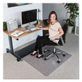 Office Chair Mats | ES Robbins 184603 45 x 53 Sit or Stand Mat for Carpet or Hard Floors - Clear/Black image number 1