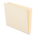 File Folders | Universal UNV13300 Deluxe 9 in. Front Reinforced End Tab Folders - Letter Size, Manila (100/Box) image number 1