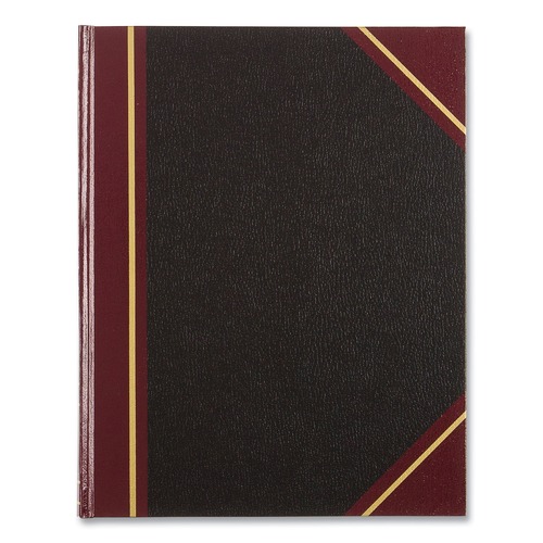 Recordkeeping & Forms | National 56231 Texthide 10.38 in. x 8.38 in. Sheets Eye-Ease Record Book - Black/Burgundy/Gold Cover image number 0