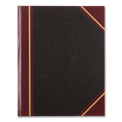 Recordkeeping & Forms | National 56231 Texthide 10.38 in. x 8.38 in. Sheets Eye-Ease Record Book - Black/Burgundy/Gold Cover image number 0