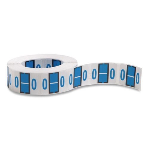 Labels | Smead 67085 1 in. x 1.25 in. O Color-Coded End Tab Filing Labels - White (500/Roll) image number 0