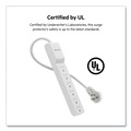 Surge Protectors | Belkin BE106000-06R 720 J 6 AC Outlets 6 ft. Cord Home/Office Surge Protector with Rotating Plug - White image number 2