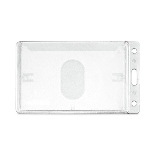 Label & Badge Holders | Advantus 76076 2.5 in. x 4.13 in. Vertical Two-Card Rigid Badge Holders - Frosted (25/Box) image number 0