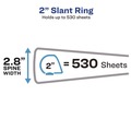 Binders | Avery 05504 3 Slant Rings 2 in. Capacity 11 in. x 8.5 in. Heavy-Duty Non Stick View Binder with DuraHinge - White image number 2