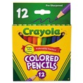 Pencils | Crayola 684112 3.3 mm 2B Short-Length Colored Pencil Set - Assorted Lead and Barrel Colors (12/Set) image number 0