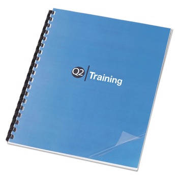 GBC 2020025 11 in. x 8.5 in. Clear View Punched Presentation Covers for Binding Systems - Clear (100/Box)