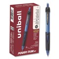 Pens | uni-ball 42071 Retractable Power Tank RT Ballpoint Pen - Blue Ink Translucent Blue/Black Barrel (1-Dozen) image number 0