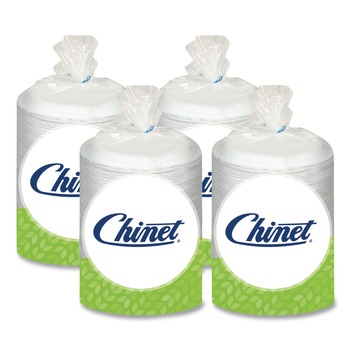 Chinet 21232 Classic 9.75 in. Paper Dinnerware Plate - White (125/Pack, 4 Packs/Carton)
