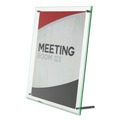 Mailroom Equipment | Deflecto 799693 Letter Insert Superior Image Beveled Edge Sign Holder - Clear/Green-Tinted Edges image number 4