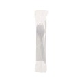 Cutlery | Pactiv Corp. FKQWSCHLCH Mediumweight Plastic Fieldware Cutlery Napkin/Spork/Straw Kit - White (1000/Carton) image number 5