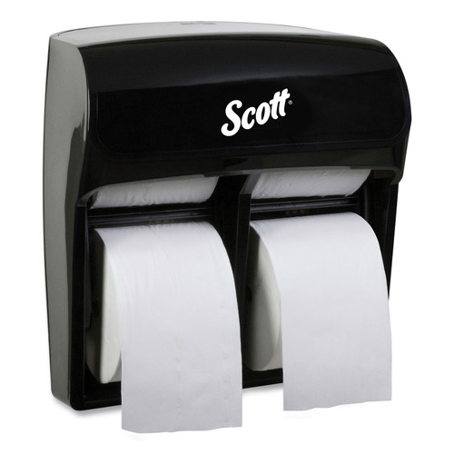 Toilet Paper Dispensers | Scott 44518 11.25 in. x 6.31 in. x 12.75 in. Pro High Capacity Coreless SRB Tissue Dispenser - Black (1/Carton) image number 0