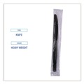 Cutlery | Boardwalk BWKKNIHWPPBIW Heavyweight Wrapped Polypropylene Knife - Black (1000/Carton) image number 6