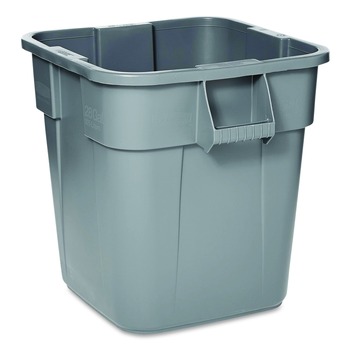 Rubbermaid Commercial FG352600GRAY 28 Gallon Polyethylene Square Brute Container - Gray