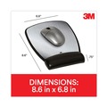 Mouse Pads & Wrist Support | 3M MW309LE 8.6 in. x 6.75 in. Antimicrobial Gel Compact Mouse Pad with Wrist Rest - Black image number 1