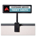 Office Presentation Supplies | Advantus 75334 8.5 in. x 2 in. People Pointer Plastic Cubicle Sign - Black image number 2