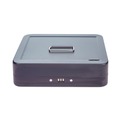 Retail Store Supplies | CONTROLTEK 500128 11.8 in. x 9.5 in. x 3.2 in. 6-Compartments Cash Box with Combination Lock - Charcoal image number 0