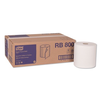 Tork RB800 Advanced 7.88 in. x 800 ft. 1-Ply Hardwound Roll Towel - White (6/Carton)