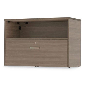 Linea Italia LITUR604NW Urban 35.25 in. x 15.25 in. x 23.75 in. 36 in. Credenza Bottom Pedestal - Natural Walnut