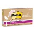Sticky Notes & Post it | Post-it Notes Super Sticky R330R-6SSNRP 3 in. x 3 in. 100 Percent Recycled Paper Super Sticky Notes - Wanderlust Pastels (6-Pads/Pack) image number 1