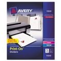 Dividers & Tabs | Avery 11515 Print-On 11 in. x 8.5 in. 5-Tab 3-Hole Customizable Punched Dividers - White (5/Pack) image number 0