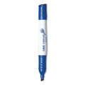 Washable Markers | BIC GDEM11 BLU Intensity Low Odor Chisel Tip Dry Erase Marker - Broad/Blue (1-Dozen) image number 1